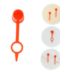 Close-up of 200Pcs Butter Mouth Cap Grease Extension Fitting Caps And Nozzles Kit, red plastic dust caps displayed on various backgrounds.