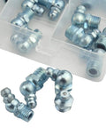 Metric Zerk Grease Fittings Kit 110 Piece Assortment NPT M6 M8 M10 Straight And 45 90 Degree Nipples in zinc plated steel