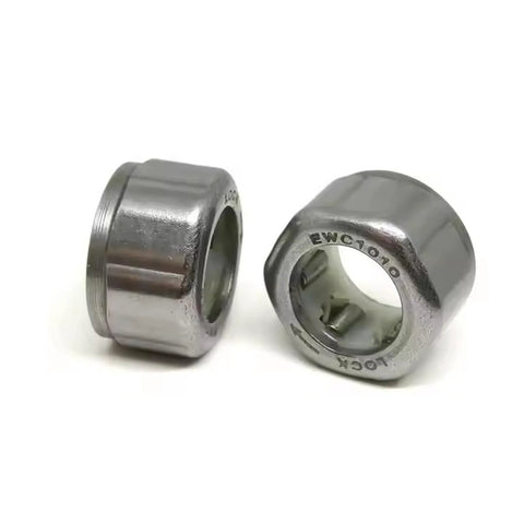 Two EWC1209 one-way clutch needle roller bearings, 12x18x9 mm, metal construction