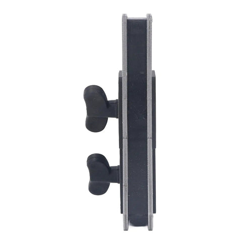 Heavy Duty Welding Magnet Holder with Dual Switch Design For Precise 90 Degree Angle Support And Reliable Fixing Up To 28kg Pull Force side view, showcasing dual switches.