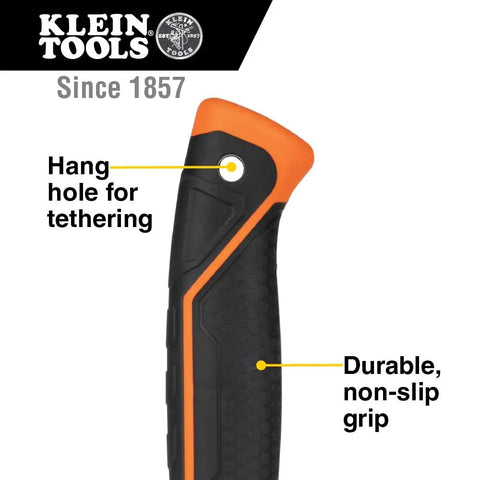 Heavy Hitting 16-Ounce Straight-Claw Hammer With Smooth Head, 13-Inch Length, Fiberglass Shock Absorbing Grip handle detail