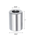 Heavy Duty Stainless Steel Spacer And Standoff With Three Eighths Inch Bore And Three Quarters Inch Outer Diameter One Inch Length For Three Eighths Inch Screws Bolts And Rods 304 Grade Plain Finish Corrosion Resistant And Durable.