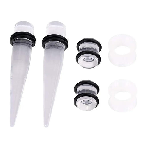 Dope Ear Stretching Kit With Acrylic Tapers And Silicone Tunnels, 36 Pieces 00G To 20mm Big Gauge Expander Set, Plugs And O Rings