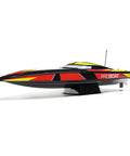 Side view of Sonicwake V2 36 Inch Self Righting Brushless RC Boat Deep-V Ready To Run RTR High Speed Water-Cooled 1900KV Marine ESC