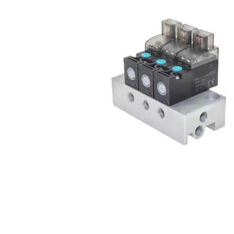 10Mm Mini Solenoid Valve Two And Three Way Vacuum Pneumatic Flow Control Pilot DC 24V 12V 6V Compact Inline Valve on metal block