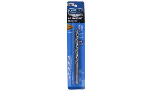 Seven Sixteenth Inch HSS Brad Point Drill Bit For Wood in blue packaging, durable high speed steel construction, 7/16 size
