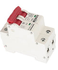 2 Pole Low Voltage Circuit Breaker With 6000A Break Capacity For DIN Rail Mount 63A DC 1000V Max Overload And Short Circuit Protection Quick Decoupling