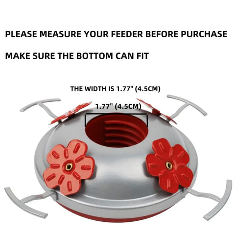 6 Pack Hummingbird Feeder Bottom Replacement Parts Set With Base Iron Cover Seal Rings Moat Hooks And Brushes For Easy Cleanup Wide Application Glass Feeders Durable Accessories