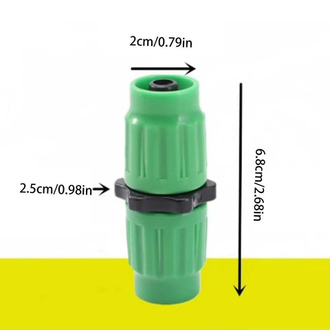 Ultimate Expandable Hose Repair Kit With 10 Heavy Duty Pipe Parts For Fixing Leaks, Burst Hoses And Garden Connections Fast Using Double Layer Sealed Design That Holds Strong Under Pressure Today. green ABS hose repair connector, 6.8cm tall