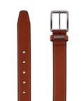 Go To Mens Stretch Leather Dress Belt With Brushed Gunmetal Buckle, Comfortable Stretch Fit For Everyday Workwear, 1 3 8 Inch Width Fits Most Belt Loops, Stitched Feather Edge Detailing For Khakis And Denim