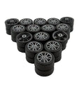 RC Car Wheel Set 30 Small Rubber Wheels With 15 Round Shafts Axles For RC Cars Trucks Robots DIY Model Toy Building Project Silver 2x16mm