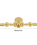 Vintage Pull Handle Door Knob Back Plate For Cabinets, Dressers, Wardrobes, Closets, And Cupboards, Easy Install, Zinc Alloy Golden Finish, 120mm