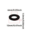 20 Pack M6 Flat Washers Black Stainless Steel Sealing Rings Inner 6mm Outer 12mm 1.5mm Thick Heavy Duty Washers For Home Shop DIY Projects Durable Hardware Fasteners. Black M6 washer, 6mm inner and 12mm outer diameter, 1.5mm thick