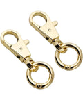 Top Tier Heavy Duty Double Opening Snap Hooks With Smooth Swivel Lobster Clasp Keychain Clip Gold Hardware For Bag Straps And Purse Charm Projects Top Shelf Craft Gear, 2-piece set.