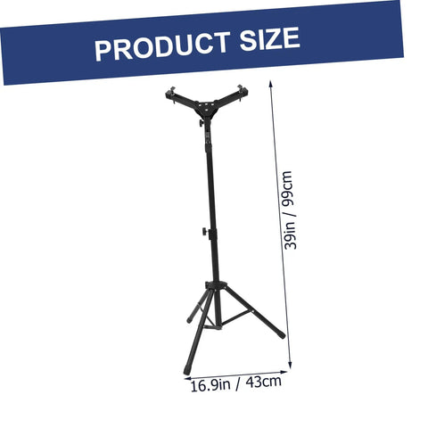 Solid Height Adjustable Snare Drum Stand Portable Alloy Tripod Practice Rack with measurements 39in x 16.9in for precise sizing.