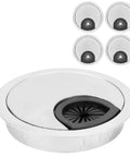 Get Your Desk Totally Cleaned Up With These Sleek Zinc Alloy Cable Grommets That Organize All Those Messy Wires Like A Boss And Keep Your Home Office Looking Totally Fresh While Holding Strong Against Wear And Tear. Pack of 4 round 66mm zinc alloy desk cable grommets, white and black
