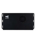 Front view of beefed up metal case for Compute Module 5 IO Board CM5 with cooling fan, dustproof enclosure, wall mount ready.