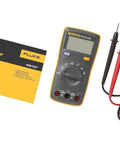 Palm Sized Digital Multimeter For On The Go Tech Work Measures Voltage Resistance Continuity And Capacitance With 10A Current Data Hold Lightweight About 200 Grams CAT III 600V Safety Rating Slim Pocket Tool For Quick Troubleshooting set with probes and manual