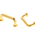 Gold Metal Mini Cabinet Knob Pulls Set, 1 To 12 Scale Dollhouse Furniture Hardware, Decorative Drawer Handles close-up view