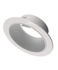Six Inch White Recessed Lighting Baffle Trim Fits Standard Six Inch Housings, showcasing sleek design and spring clip installation.