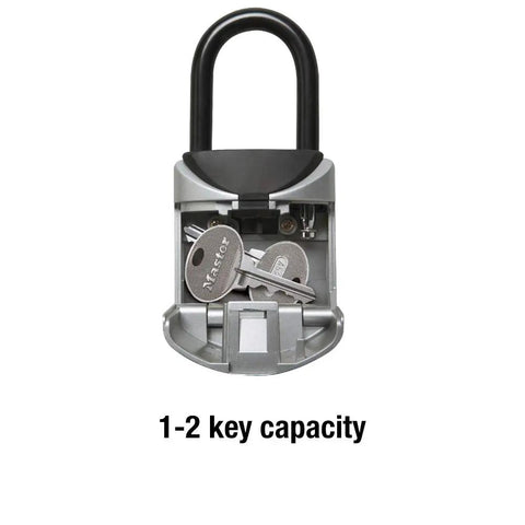 Portable Key Safe Lock Box With Personal Code For Home Or Car Keys, 2.75 Inch Wide Model 5406D Black And Grey, Indoor Outdoor Use, Resettable Alpha Numeric Combo, Holds 1-2 Keys, Easy Access For Quick Safekeeping