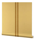 Snazzy Farmhouse Stripe Gold Metallic Wallpaper For Living Rooms Featuring Durable Fibrous Finish With Eco Friendly Paste The Wall Setup, 24x324 inches, gold striped design.