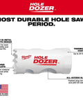 Front view of Milwaukee Hole Dozer ice-hardened hole saw, 1-1/4 in, bi-metal with all-access slots