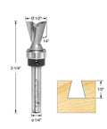 Heavy Duty Dovetail Router Bit With Premium Ball Bearing Guide Killer Edge Cuts For Flawless Woodworking Joints, 1/2 inch cut, 14 degree angle