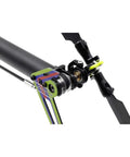 Close-up of tail rotor assembly on AK420 Pro Electric RC Helicopter Kit With Blades For Outdoor Flight Ready To Build Remote Control Aircraft