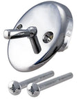 Durable Polished Chrome Trip Lever Overflow Plate With Screws 50 Pack Three Inch Eighth for Two Hole Waste Elbows and screws.