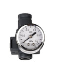Close-up of All In One Air Regulator With Gauge FRL No Fuss Setup For Pneumatic Systems 0.05 To 0.85 MPa Range Includes Filter Regulator And Lubricator BR3000 B Type G3 8 2 Pack Set