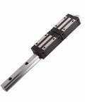 Precision HGR20 Linear Rail And Slide Set With Dual Bearings for Silky smooth CNC builds showing aluminum rail and dual carriages.