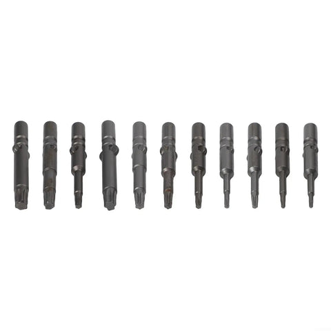 Rock Solid 6Mm Torx Screwdriver Bits Set From T5 To T30 With Magnetic Grip For Cordless Drills And Hand Tool Jobs Made Of High Grade Alloy Steel Perfect For Any Garage or Construction Site, 10 bits