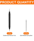 10 Pack Quick Release Spring Bars for Watches 21mm Wide and 1.8mm Diameter Pins Replacement Kit With Removal Tool for Easy Strap Swaps