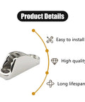 Side view of 316 Stainless Steel Clam Cleat for Boats and Kayaks, rugged marine grade rope cleat, rust resistant cleat for kayaks or sailboats, built to last in harsh wet environments.