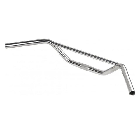 Klunker Upright Bicycle Handlebar for Commuter and Urban Riding, Nickel Silver Chromoly 25.4mm Clamp, side view