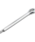 Close-up of a single pin from the 230 Piece 304 Stainless Steel Cotter Pins And Hairpin Pins Kit Built Tough With Six Sizes For Automotive Machinery.
