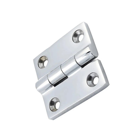 Four Hole Butt Hinge In 316 Stainless Steel Heavy Duty with mirror polished finish and four mounting holes, ideal for doors, 38mm size