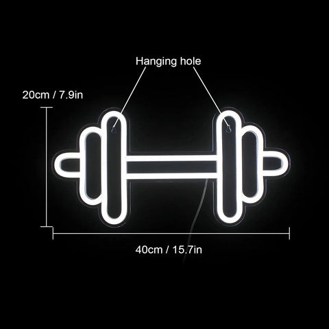 Barbell And Dumbbell Neon Sign For Home Gym Decor LED Neon Lights Wall Art That Pumps Up Sports Space Vibe For Fitness Lovers