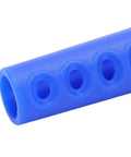 Close-up of blue 4 Inch Vented Regulator Hose Protector for Scuba Regulators, PVC Diving Accessory, showing vented design.