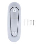 Rock Solid Heavy Duty Folding Coat Hooks Black Aluminum Wall Hangers For Bathrooms And Bedrooms showing top view with hardware.