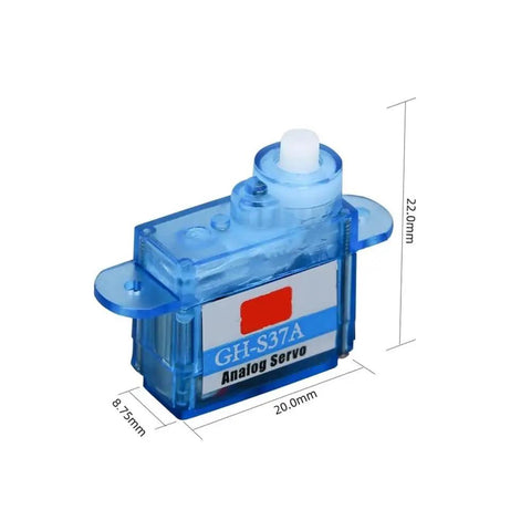 Hella Precise 3.7g Digital Servo Motor 10 Pack Heavy Duty High Torque Miniature Steering Gear For Rc Cars Helicopters Boats showing GH-S37A servo dimensions.