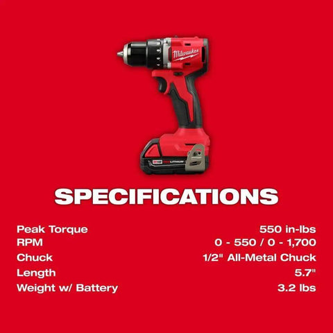Badass Compact Brushless Cordless Drill Driver Kit With 18 Volt Lithium Ion Battery Power And Two Rapid Charge Batteries for chipping and hammering.