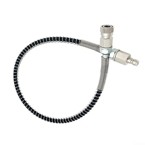 Killer High Pressure Air Hose For Hpa Fill Station 4500 Psi Adapter Quick Connect Male Female Steel Copper Fittings Anti Kink Spring Design Charge Scuba Paintball Tanks Solid Build No Leak Failures Totally Rad Setup Super Easy Win Money Maker Banger. 20 inch hose