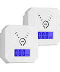 Two Pack Carbon Monoxide Detector Alarm Battery Operated With Digital LCD Display, Budget Friendly CO Detector for Home, Hotel, RV, and Kitchen.
