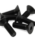 Heavy Duty 3/8-16 Inch Flat Head Socket Cap Screws Set, 1 Inch Long, Fully Threaded, Alloy Steel Grade 10.9, Black Oxide Finish