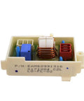 Genuine OEM Noise Filter For Dishwashers Replacement Part EAM60991316 shown from top angle, highlighting connector and coil details.