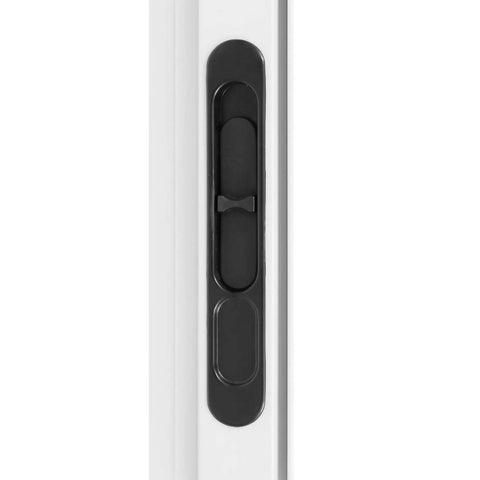 Diecast Black Flush Sliding Screen Door Latch For Mortise Mounted Doors, Nonhanded Replacement Handle Fits Left Or Right Sliding Panels, Five And One Eighth Inch On Center Mount, Single Pack