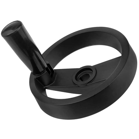 Beefed Up Handwheel For Lathe And Milling Machines, Rotating Handle For Drilling, Aluminum Alloy Black Finish, Top View