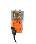 Rock Solid SM24AX Damper Actuator With Knockout 20Nm Torque And Snappy Ac Dc 24V Motor top view showing connection and specs.